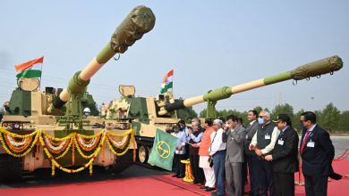 Photo of L&T-Made 91st K9 Vajra-T Gun Flagged Off By Gujarat CM At Armoured Systems Complex