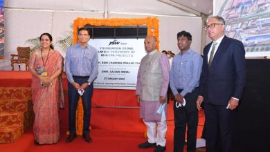 Photo of Union Steel Minister Lays Foundation Stone For New 5 MTPA Project At JSW Steel Vijayanagar Works In Karnataka