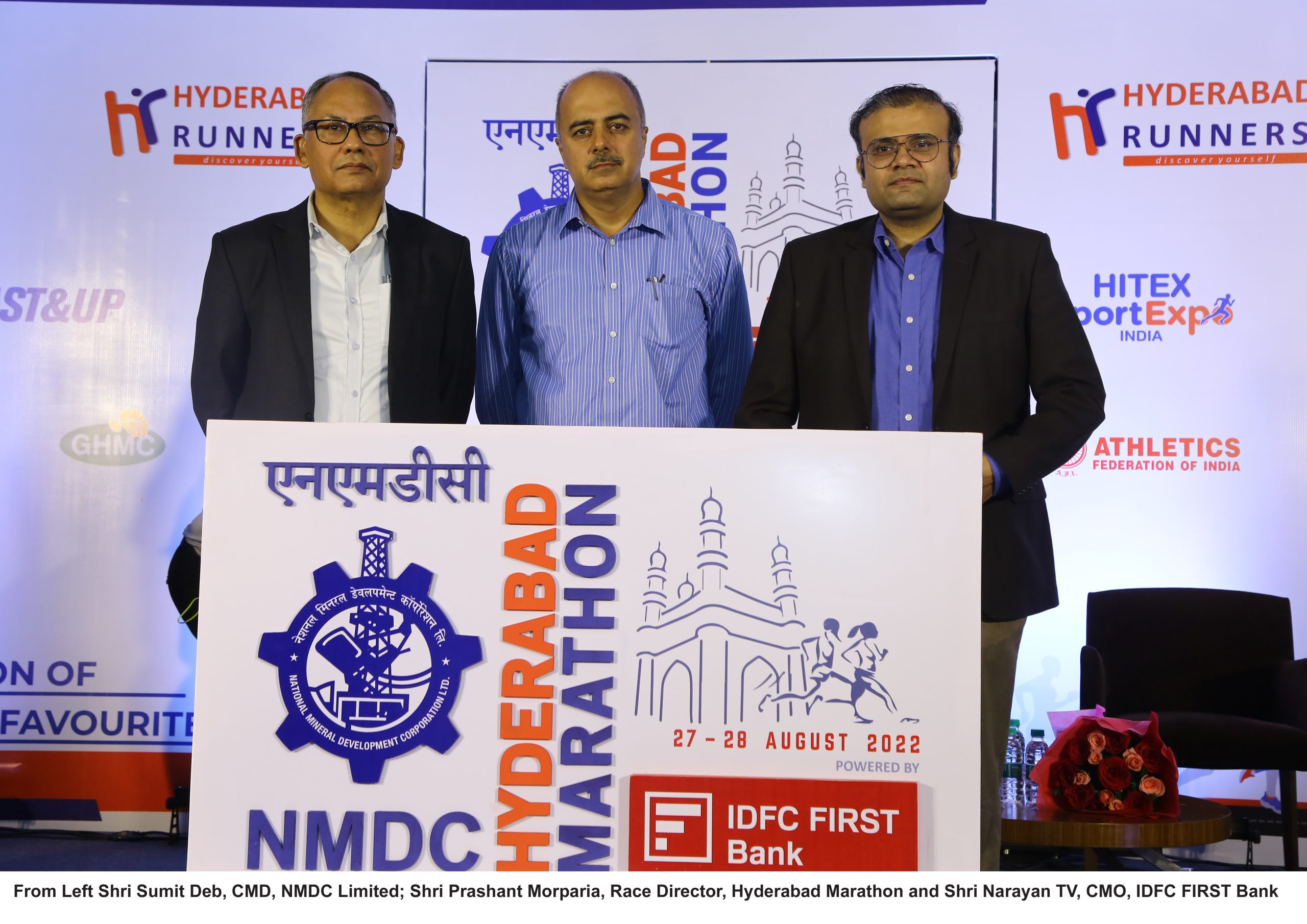 Logo And Race T Shirt Unveiled For NMDC Hyderabad Marathon 2022 