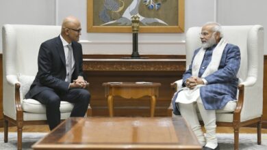 Photo of PM Modi Meets Satya Nadella, Chairman And CEO Of Microsoft Corporation