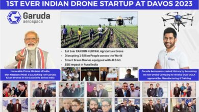 Photo of India’s First-Ever Carbon-Neutral Drone Unveiled By Garuda Aerospace At WEF 2023