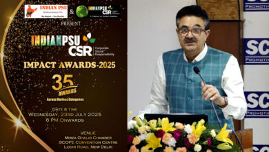 Photo of Inaugural speech of Sri Navneet Sehgal, Chairman, Prasar Bharati on IndianPSU CSR Impact Awards 2025