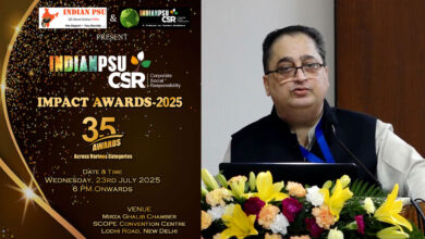 Photo of Welcome Speech of Vivek Avasthi, Editor-in-Chief, IndianPSU.com on IndianPSU CSR Impact Awards 2025