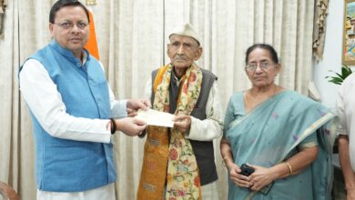 Photo of 96-Year-Old Donates ₹7 Lakh to CM Relief Fund; CM Dhami Lauds Gesture
