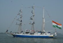 Photo of Indigenous Sail Training Ship INS Sudarshini, Built by Goa Shipyard Limited, Sets Sail for Lokayan 26 Global Expedition