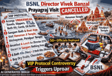 Photo of ‘Royal Protocol’ Row: BSNL Director Vivek Banzal’s Prayagraj Visit Cancelled After SOP Leak Triggers Uproar