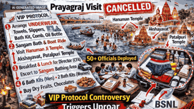 Photo of ‘Royal Protocol’ Row: BSNL Director Vivek Banzal’s Prayagraj Visit Cancelled After SOP Leak Triggers Uproar