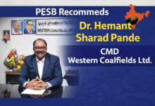 Photo of PESB Recommends Dr. Hemant Sharad Pande as CMD of Western Coalfields Limited