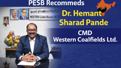 Photo of PESB Recommends Dr. Hemant Sharad Pande as CMD of Western Coalfields Limited