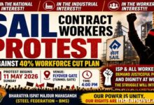 Photo of SAIL Contract Workers Protest: Massive Agitation From May 11 Over 40% Workforce Cut Plan