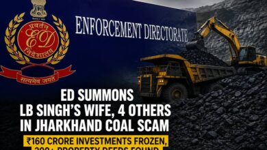 Photo of ₹160 Crore Frozen, 200+ Property Deeds Found: ED Tightens Noose Around LB Singh in Jharkhand Coal Scam
