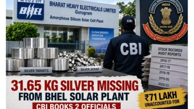 Photo of 31.65 Kg Silver Missing from BHEL Solar Plant; CBI Books 2 Officials