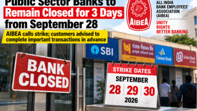 Photo of Public Sector Banks Likely to Remain Closed for Three Days from September 28: AIBEA Calls Strike