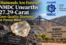 Photo of NMDC Unearths 27.29-Carat Gem-Quality Diamond at Panna Mine