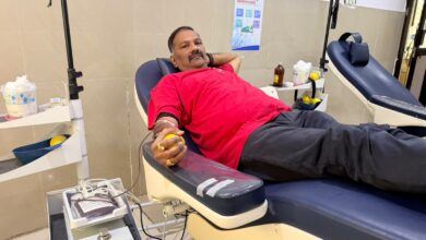 Photo of RINL DGM Karri Srinivas Donates O-Negative Blood for 59th Time
