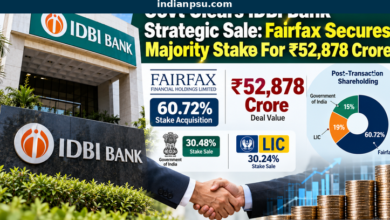 Photo of Govt Approves ₹52,878-Crore IDBI Bank Sale to Fairfax; ₹81 Per Share Bid Clears Valuation Benchmark