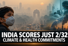 Photo of India Scores Just 2 Out of 32 on Climate and Health Commitments; Air Pollution Concerns Missing