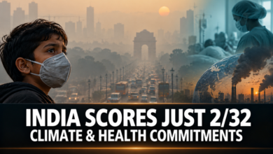 Photo of India Scores Just 2 Out of 32 on Climate and Health Commitments; Air Pollution Concerns Missing