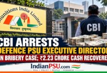 Photo of CBI Arrests Defence PSU Executive Director in Bribery Case; ₹2.23 Crore Seized